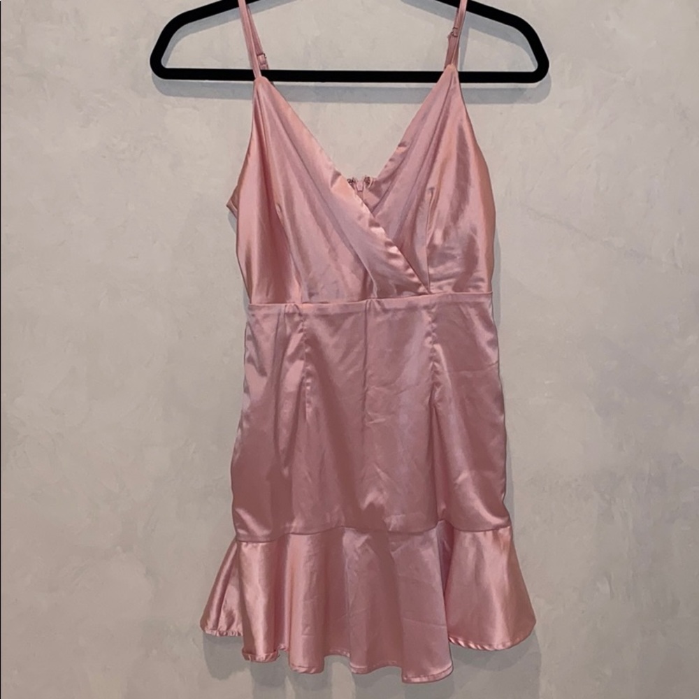 NWT Pink Silk Dress Forever 21